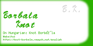 borbala knot business card